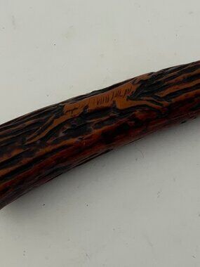 Vintage Meat Serving Fork Carved Deer in the Bakelite Handle Made In Japan
